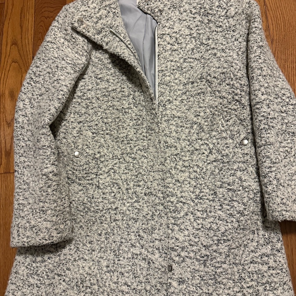 Women's Gray Textured Coat